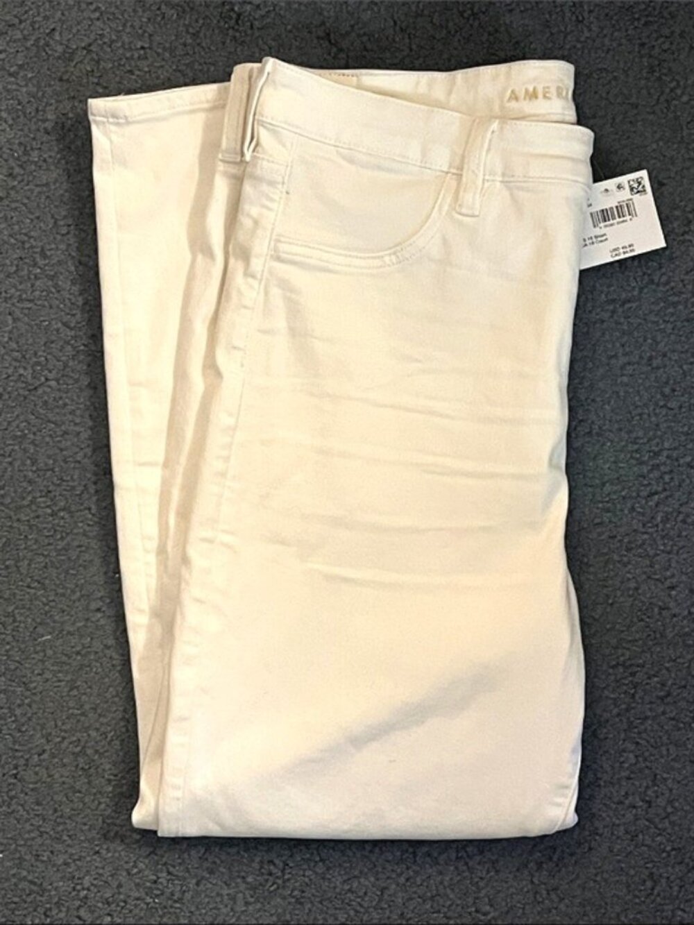 NWT Women American Eagle Outfitters White Super High Rise Jeggings Size 18 Short